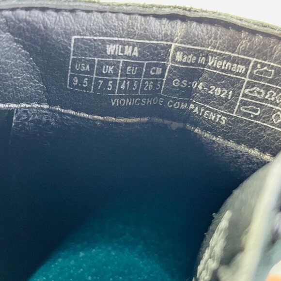 Vionic Wilma Women's Heeled Ankle Boot Size 9.5 in Black W Lug Sole Block Heel - Picture 10 of 16